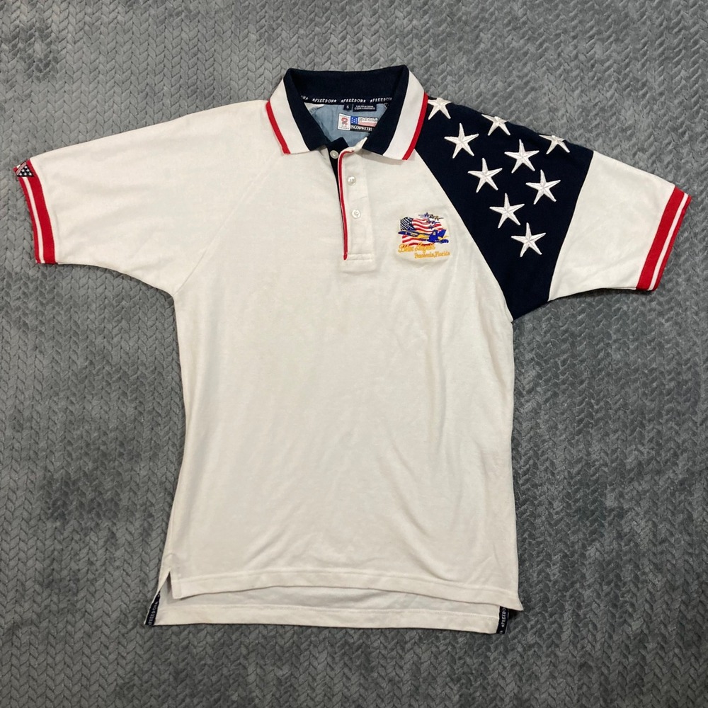 Rock Point Polo Mens S Freedom White Blue Angels Pensacola Florida Embroidered